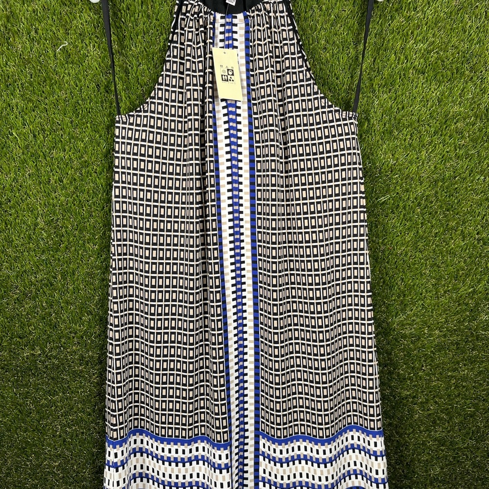 NWT Max Studio Trapeze-Neck Sleeveless Dress
